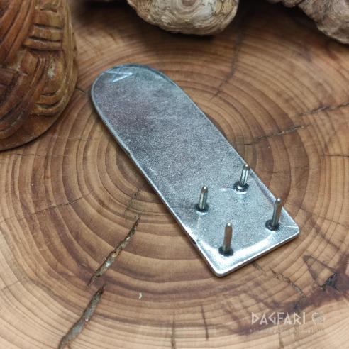 VIKING oblíbené postříbřené nákončí na opasek Skandinávie