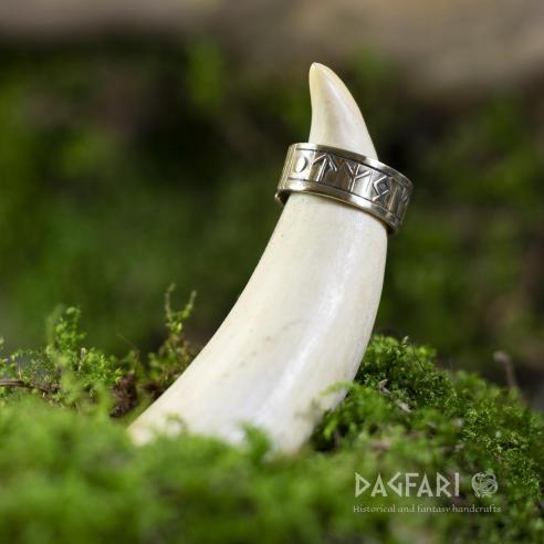 Ring mit Runen von Gottes Hilfe - Messing