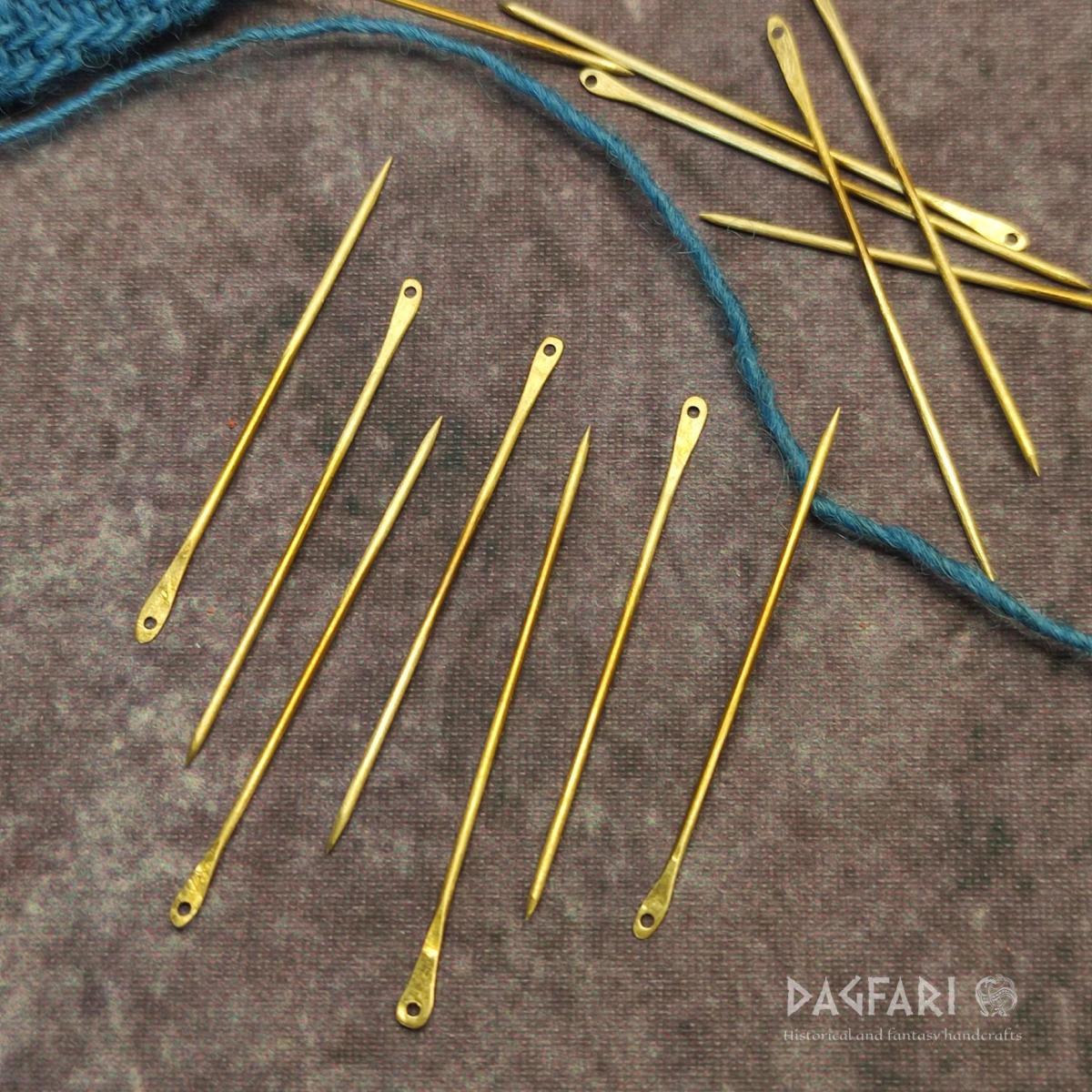 Forged Steel Sewing Needles. Viking Needles, Medieval Needles