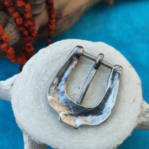 Vikinská přezka na opasek s medvědí hlavou - postříbřená 2