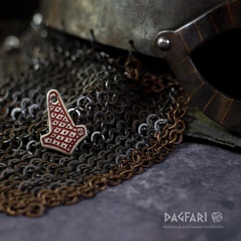 Thors Hammer aus Hirschgeweih Gitter - rot