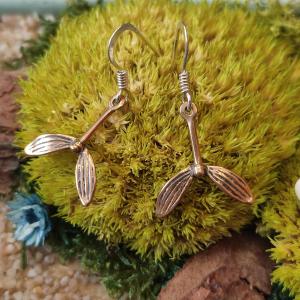 DRUID Fine bronze earrings Baldur's mistletoe