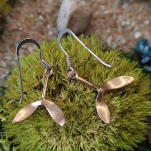 DRUID Fine bronze earrings Baldur's mistletoe 2