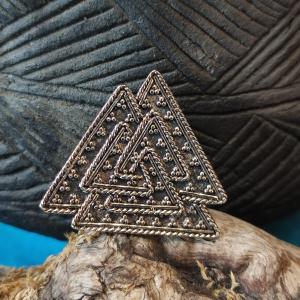 Silberne Valknut, Symbol des Gottes Odin VIKING-Symbol, Ag 925/1000 2