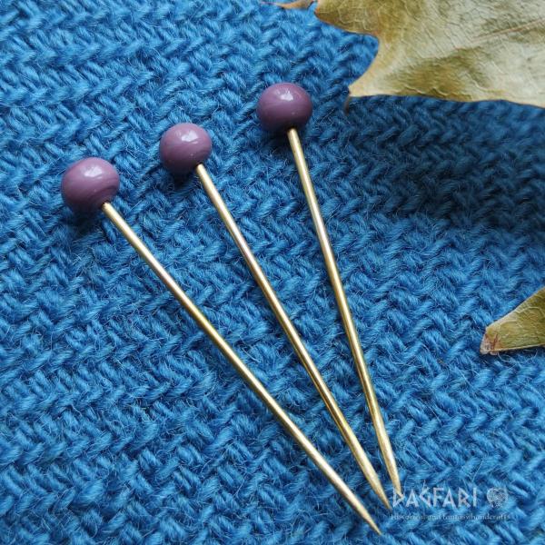PURPUR Handgefertigte violett Stecknadeln mit Glaskopf