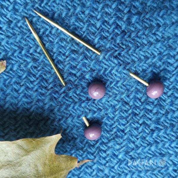 PURPUR Handgefertigte violett Stecknadeln mit Glaskopf