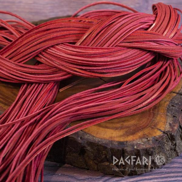 RED Leather - solid leather cord 85 cm