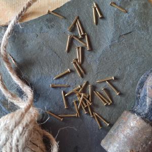 Brass rivets, nails - small - 10 pieces 2