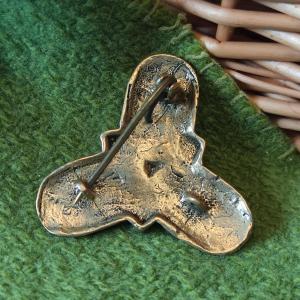 Brosche - Kleiner Dreiblattverschluss VIKING, Borre-Tiere 2