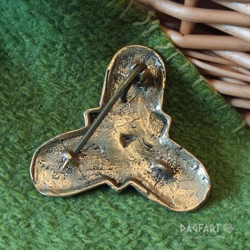 Brosche - Kleiner Dreiblattverschluss VIKING, Borre-Tiere