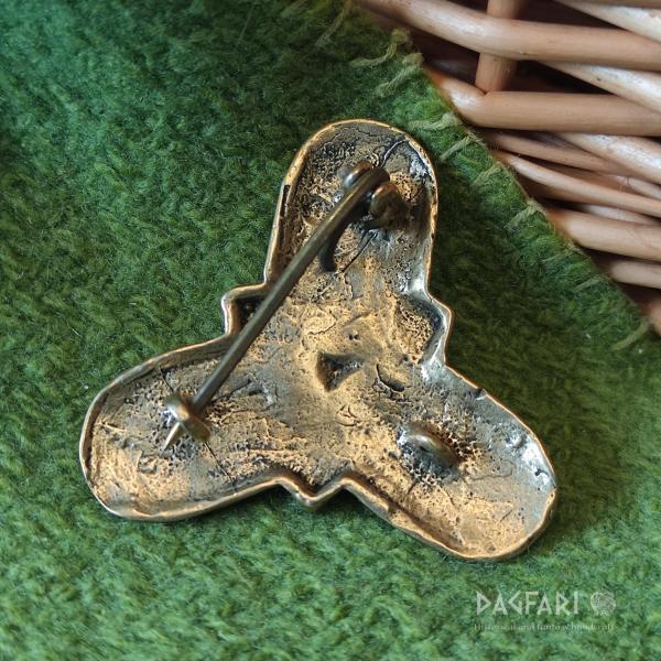 Brosche - Kleiner Dreiblattverschluss VIKING, Borre-Tiere