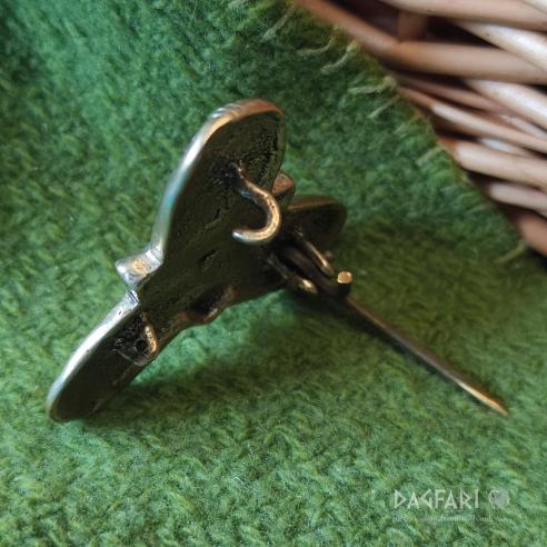 Brosche - Kleiner Dreiblattverschluss VIKING, Borre-Tiere
