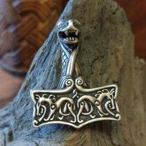 Bronze Thor's hammer pendant Oseberg, richly decorated