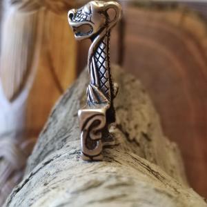 Bronzové Thorovo kladivo Oseberg, bohatě zdobené 2