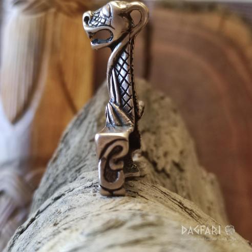 Bronze Thors Hammer Oseberg, reich verziert