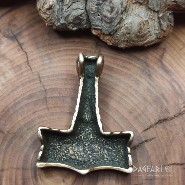 Bronze Thor's hammer pendant Oseberg, richly decorated