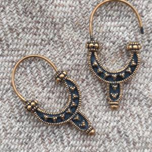 BOJANA - Velkomoravské lunicové záušnice - replika slovanské náušnice ze Starého Města