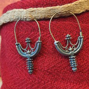 RADBUZA - big magnificent Slavic earrings, Great Moravia