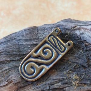 Great Moravia - universal Strap end, decorated, cut through