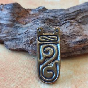 Great Moravia - universal Strap end, decorated, cut through 2