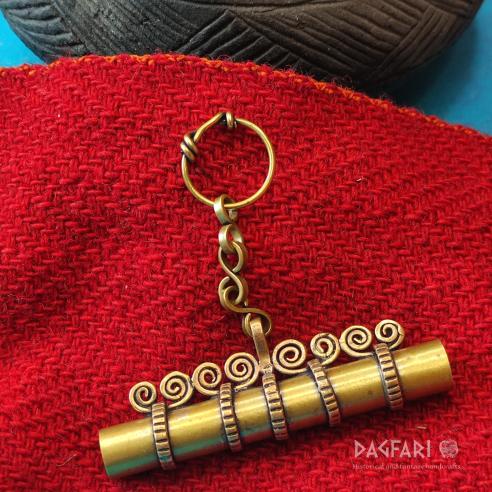VIKING REPLICA needle case with chain for hanging, Sweden