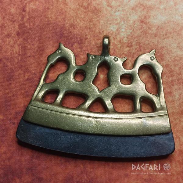 Křesadlo VIKING, Jezdci na koních, obřadní ocílka - mosaz