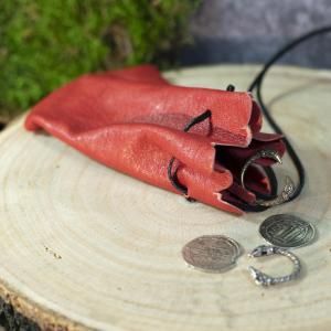 Leather bag - red