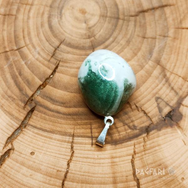 Pendant stone - polished semi-precious stone AGATE tree for increased self-confidence