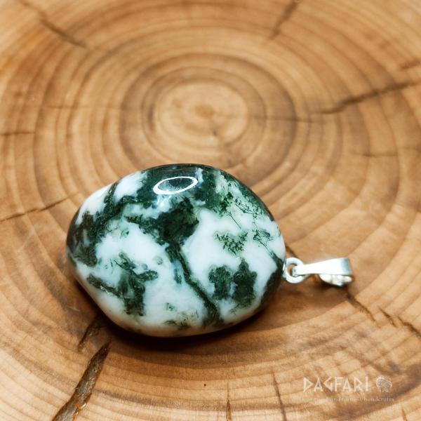 Pendant stone - polished semi-precious stone AGATE tree for increased self-confidence