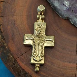 Double-sided opening cross, medieval Byzantine encolpion, box for relics (kaptorga) 2