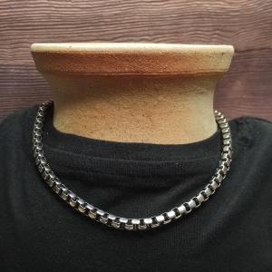 UNISEX - Kulatý silný řetízek z nerezové oceli černěný, 5 mm 2