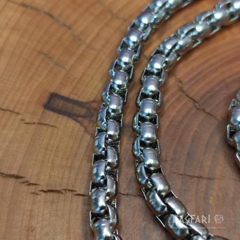 UNISEX - Medium runde Edelstahlkette, 4 mm