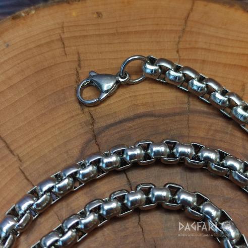 UNISEX - Medium runde Edelstahlkette, 4 mm