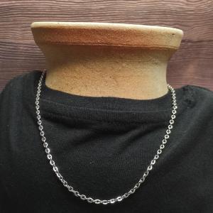 KLASIK - Medium gekreuzte Ösen, Edelstahlkette, 2 mm 50 - 60 cm 2