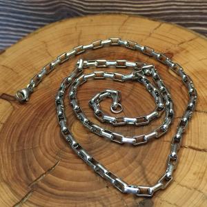 .CUBE - Dlouhá hranatá očka, nerezový řetízek, 3 mm 60 cm