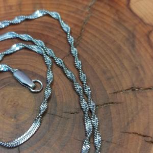 .SNAKE - Hladký a stáčející se nerezový řetízek, 2 mm 45 cm