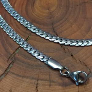 .SNAKE - Plochý pánský řetízek, chirurgická ocel, 5 mm 60 cm 2
