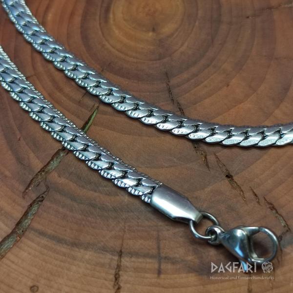 SNAKE - Plochý pánský řetízek, chirurgická ocel, 4 mm