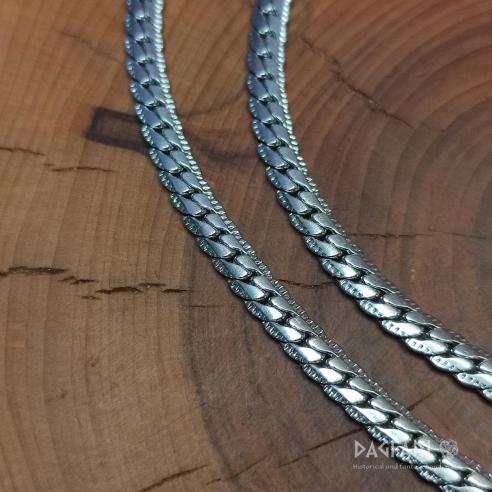 SNAKE - Herren Flachkette, Chirurgenstahl, 4 mm