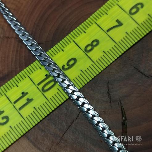 SNAKE - Herren Flachkette, Chirurgenstahl, 4 mm