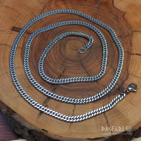 SNAKE - Flache und verdrehbare Edelstahlkette, 4 mm