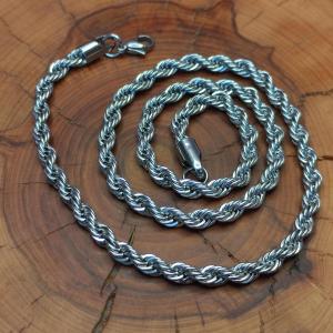 .TWIST - Tordovaný masivní nerezový řetízek, 5 mm 50 - 60 cm