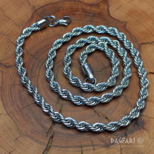 .TWIST - Tordovaný masivní nerezový řetízek, 5 mm 50 - 60 cm