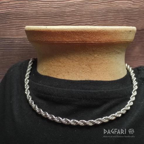 TWIST - Tordovaný masivní nerezový řetízek, 4 mm