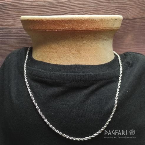 TWIST - Schmuckkette aus verdrehtem Edelstahl, 2 mm