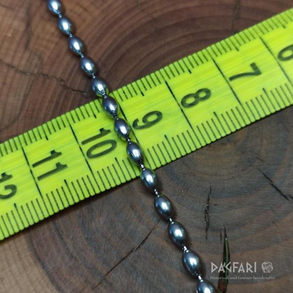 .SPHERE - Ocelové oválky, unisex náhrdelník v army stylu, 3mm 60 - 70 cm