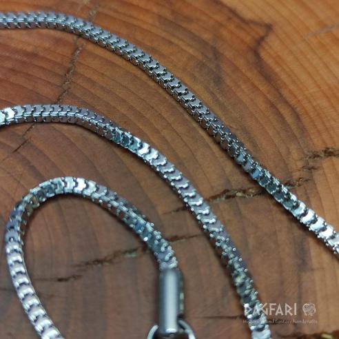 CUBE - Universal dünne quadratische Kette, Edelstahl, 2 mm 45 - 50 cm