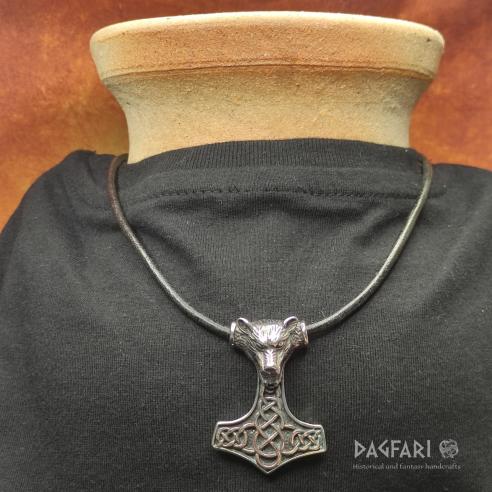 ELIS - Thors Hammer mit Wolfskopf, Edelstahl