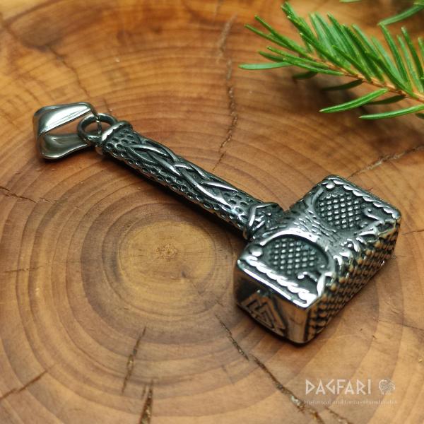 YGGDRASIL - Thor's hammer, world tree and valnkut, surgical steel