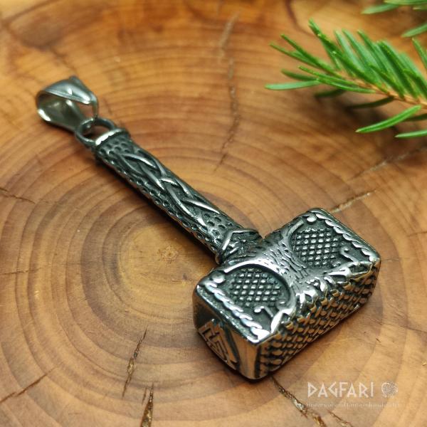 YGGDRASIL - Thor's hammer, world tree and valnkut, surgical steel